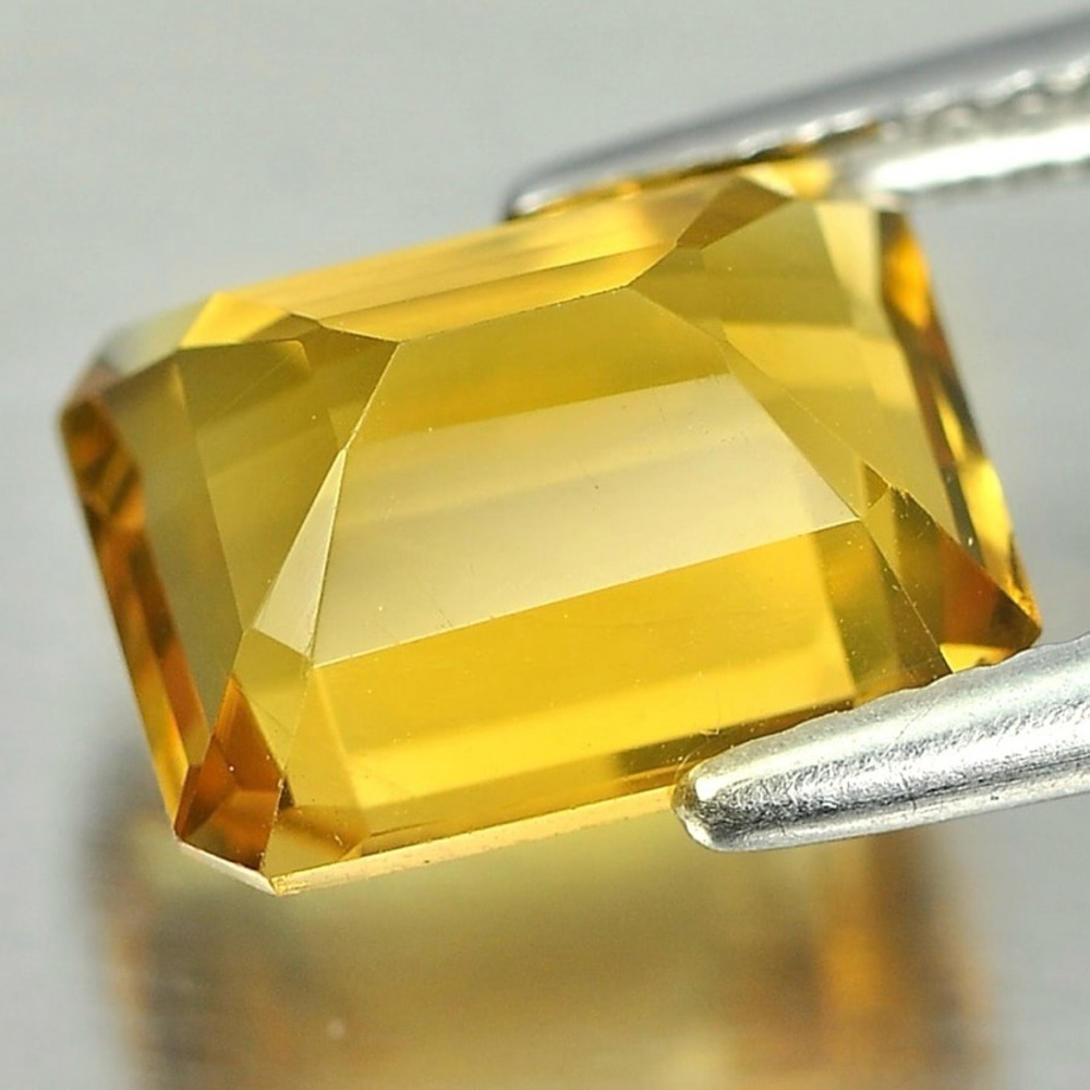Natural Yellow Citrine 3.11 Ct. Octagon Shape 10 x 8 x 5.5 Mm. Unheated Gemstone - Picture 3 of 3